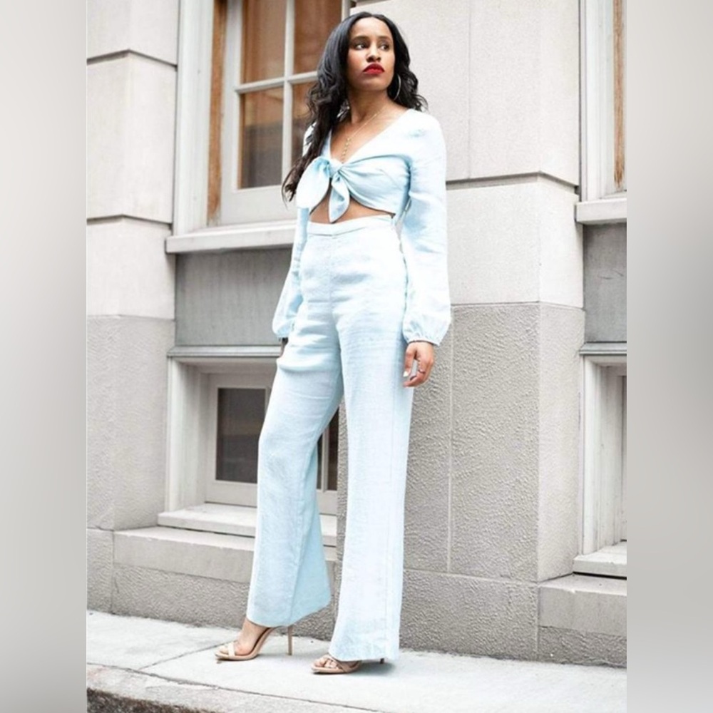 Line & Dot Linsay Tie Front Cut Out‎ Jumpsuit